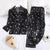 Black Satin Pajama Set