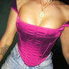 Fuchsia Pink Satin Top