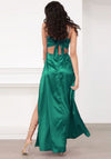 Green Satin Dress