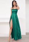 Green Satin Dress