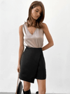High Waisted Satin Mini Skirt