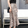Leopard Midi Satin Skirt