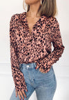 Leopard Print Satin Shirt
