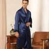 Mens Blue Satin Pajamas