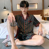Mens Striped Satin Pajamas
