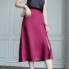 Pink Midi Satin Skirt