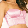 Pink Satin Corset Top