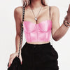 Pink Satin Corset Top