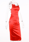 Red Bodycon Midi Dress