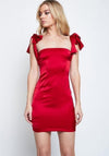 Red Mini Dress Satin