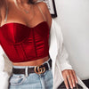 Red Satin Corset Top