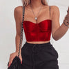 Red Satin Corset Top