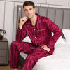 Red Satin Pajamas for Men