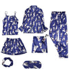 Royal Blue Satin Pajama Set
