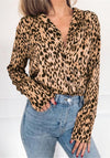 Satin Leopard Print Shirt