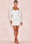 Satin white Mini Dress