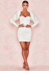 Satin white Mini Dress