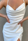 White Satin Dress