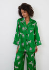 Women's Green Satin Pajamas