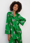 Women's Green Satin Pajamas