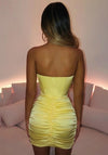 Yellow Satin Mini Dress